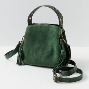 Free People Sindy Suede Crossbody Bag in Kelly (Green)
